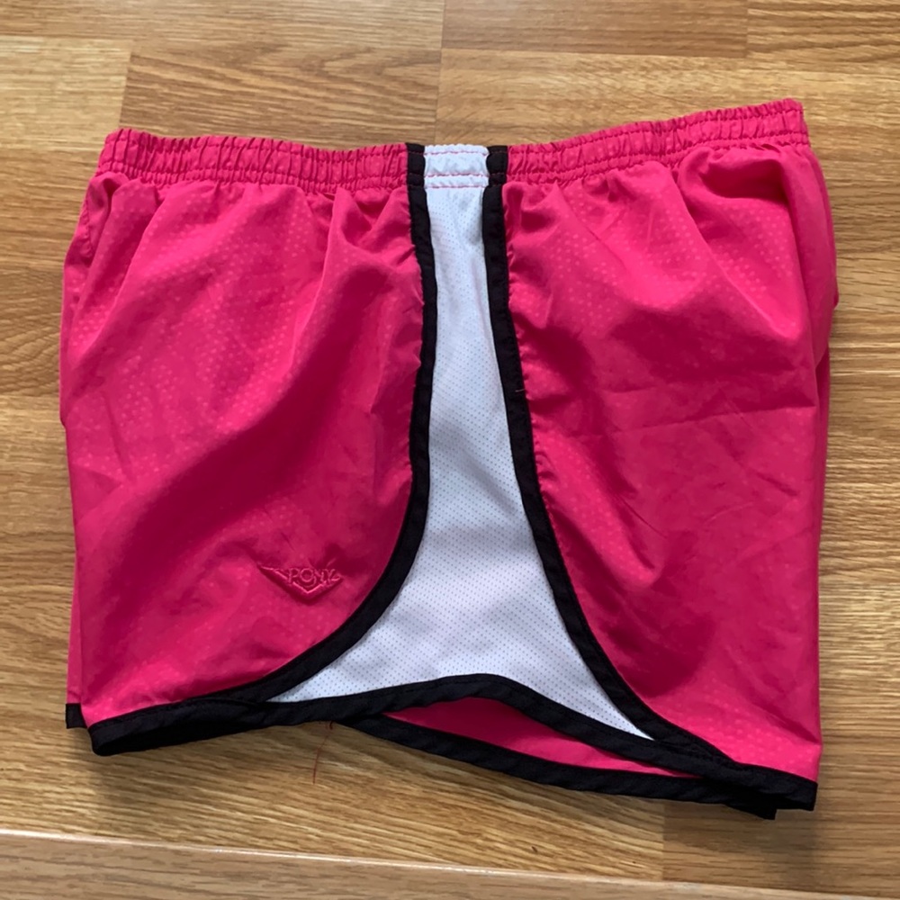 Pink Athletic Shorts with very subtle polka dots - Picture 2 of 6